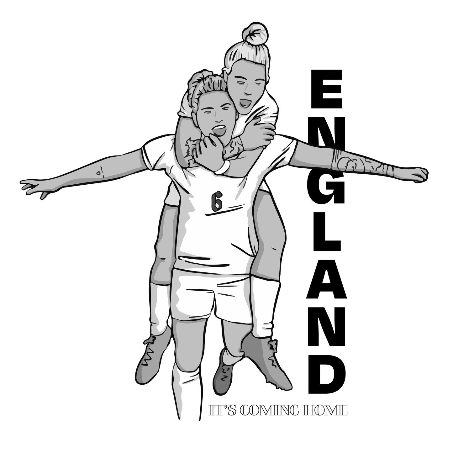 Daly & Bright - It's Coming Home - Unisex T-Shirt - England Shirt